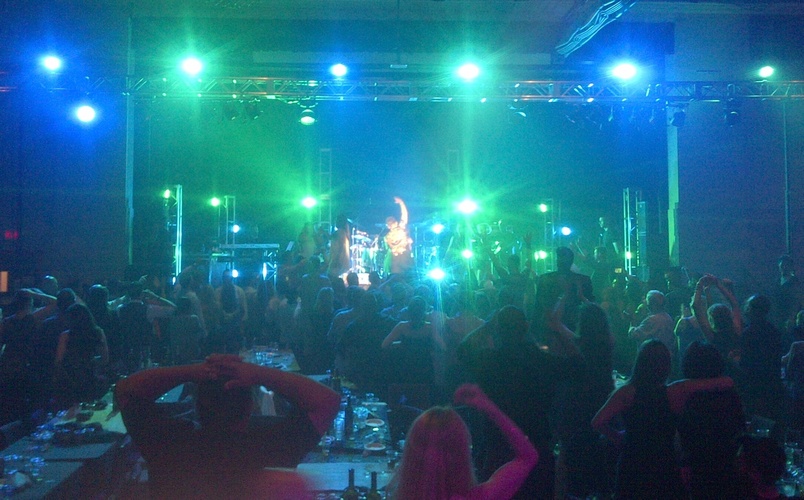 Photo of - Private concert live band on stage with LED lights