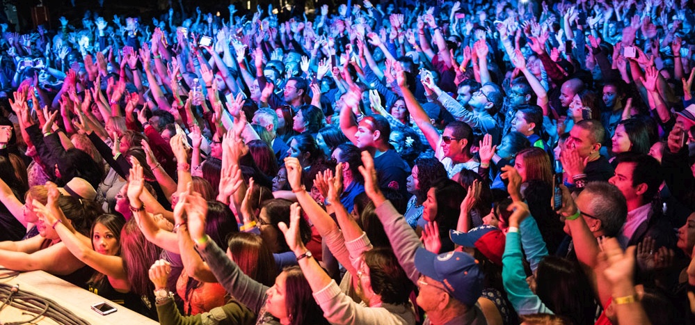 audience members having fun