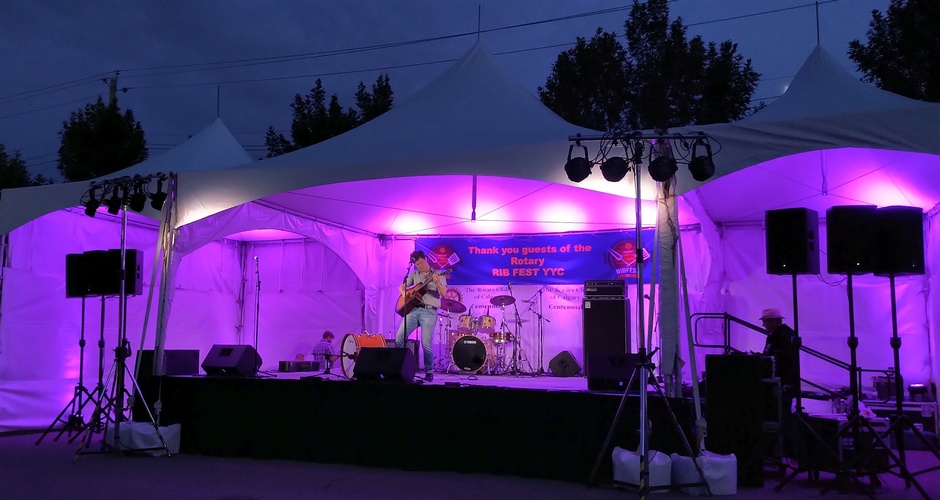 Photo of stage at Calgary Rotary Ribfest
