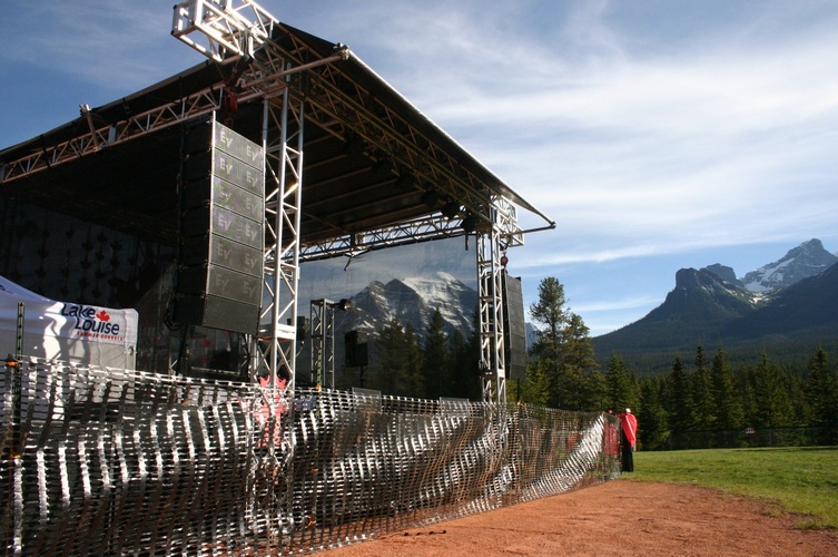Daytime Photo of custom outdoor stage structure