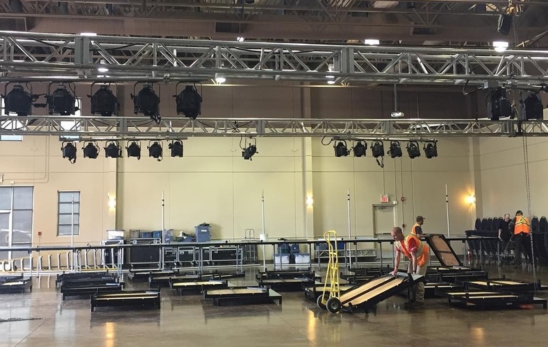Photo of Setting up Stage/Drape/Light for Dance Competition