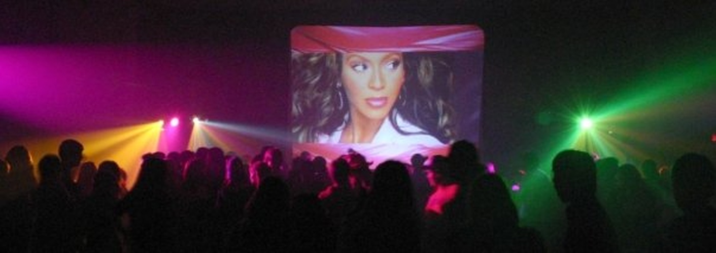 Photo of large screen for video dance