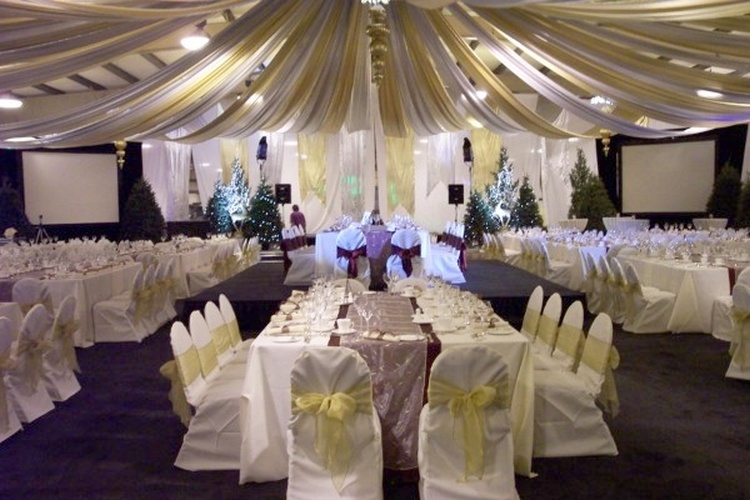 Photo of Wedding with video screens for slide show