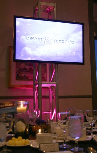 Photo of Wide Screen TV on truss